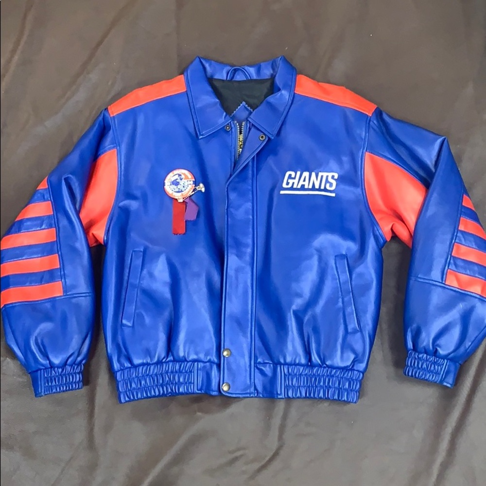 Big kids Giants leather jacket